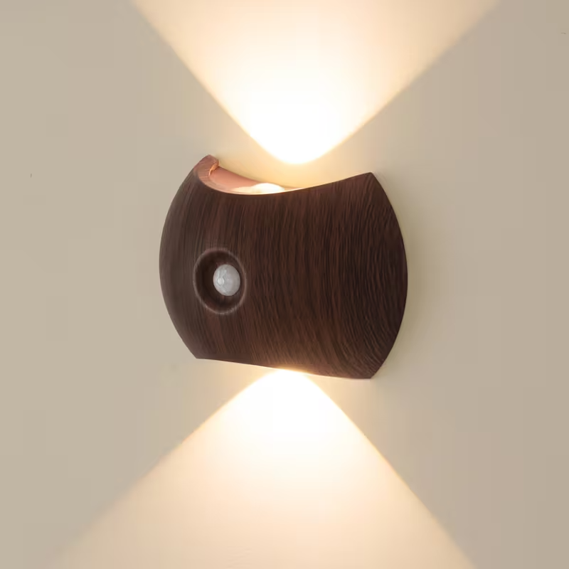 Curved Wall Light with Motion Sensor