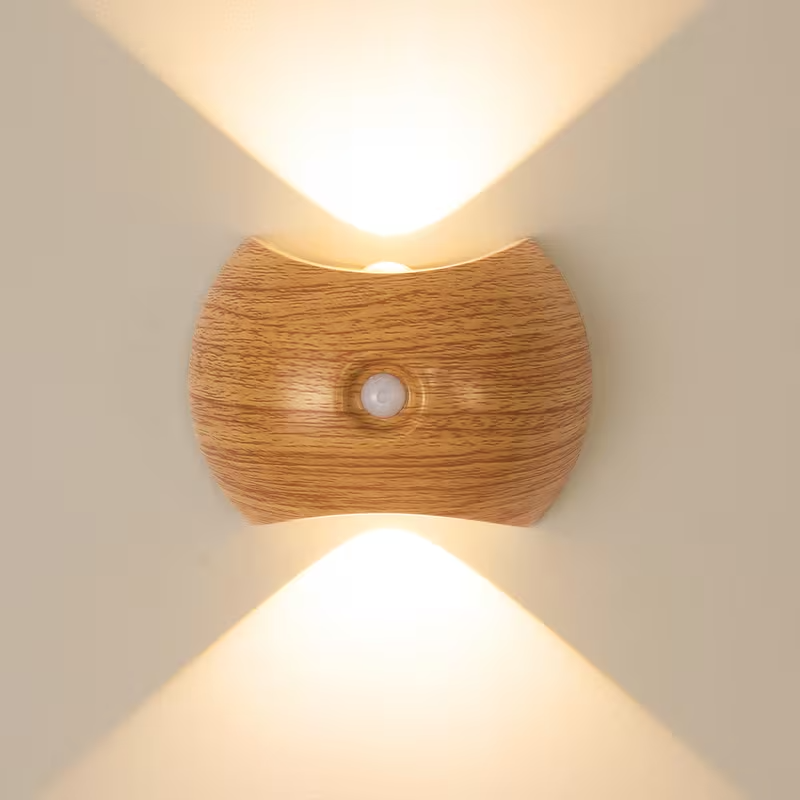 Curved Wall Light with Motion Sensor
