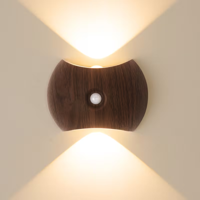 Curved Wall Light with Motion Sensor