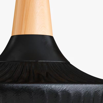Drum Shade Table Lamp with Wood Neck
