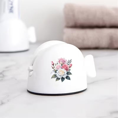 Floral Semi-Circular Toothpaste Dispenser