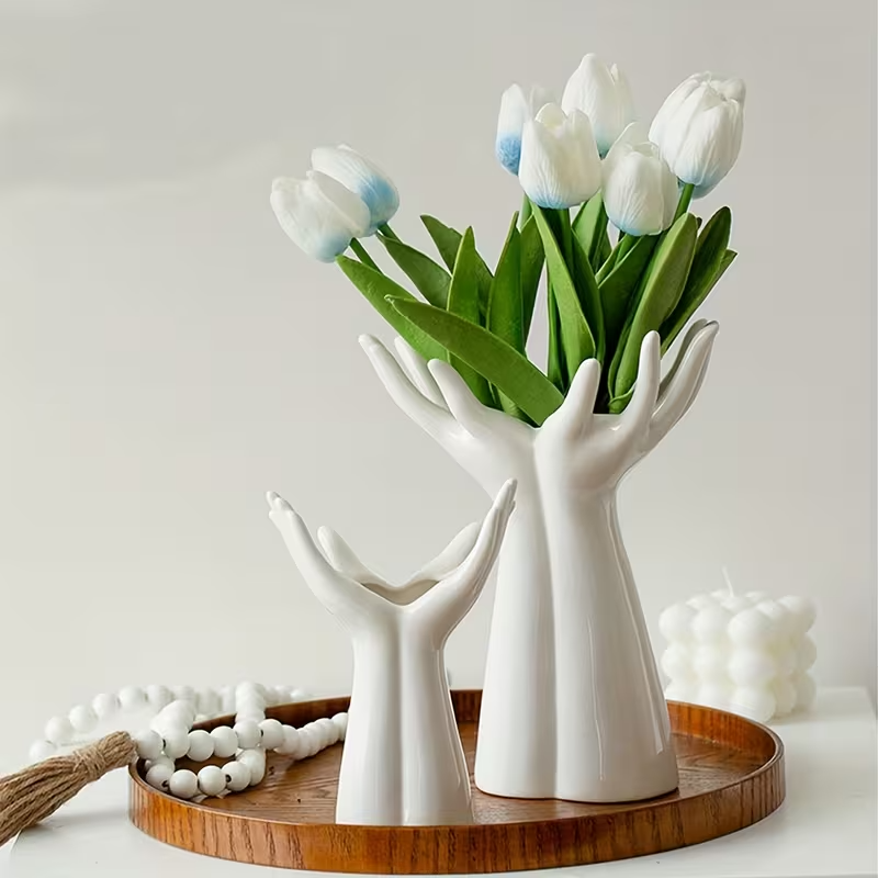Hand Shape Ceramic Vase Set