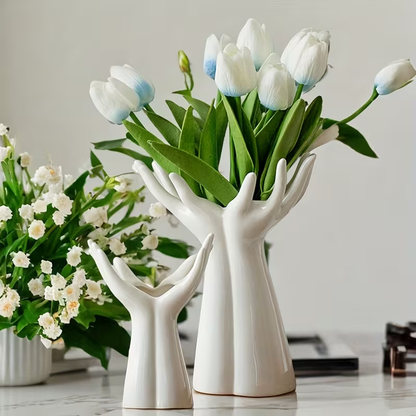 Hand Shape Ceramic Vase Set