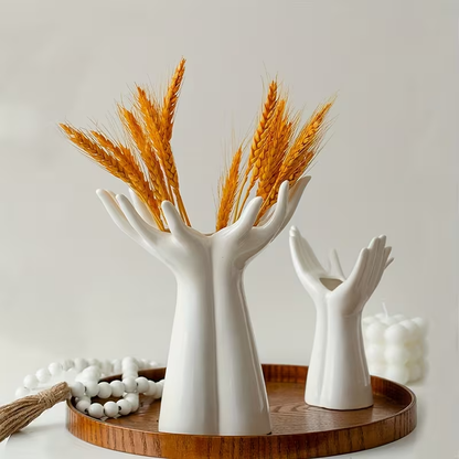 Hand Shape Ceramic Vase Set