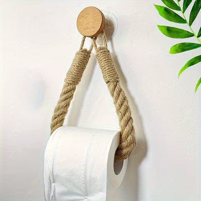 Wall-Mounted Rope Toilet Paper Holder